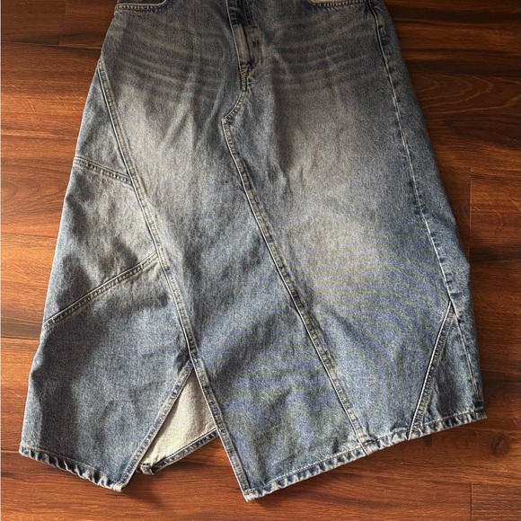 MANGO Blue Denim Midi Skirt size M - excellent condition - Picture 11 of 12